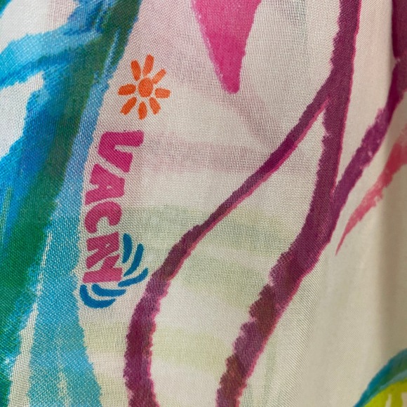 Her Destiny Tropical Volume Maxi Skirt Women M Rainbow Resortwear Paradise NWT - Picture 14 of 15
